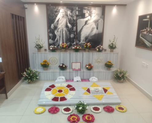 Flower Decorations at Sri Aurobindo Society -Chennai Branch
